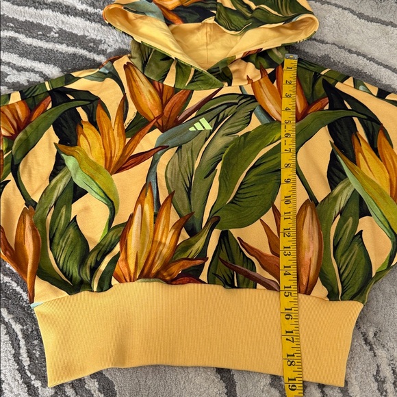 Farm Rio x Adidas Women’s Tropical Floral Cropped Hoodie - Picture 7 of 10